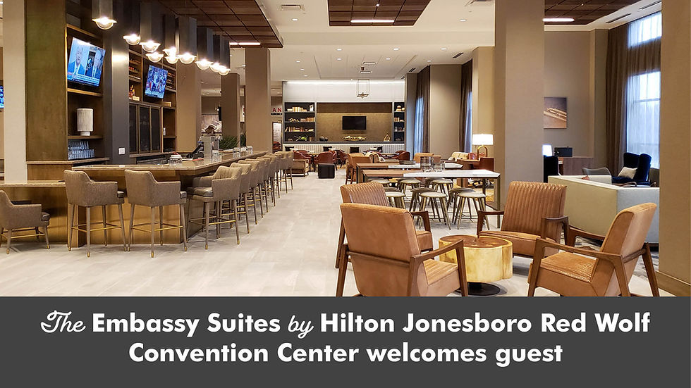 The Embassy suites by Hilton Jonesboro Red Wolf Convention Center welcomes guest