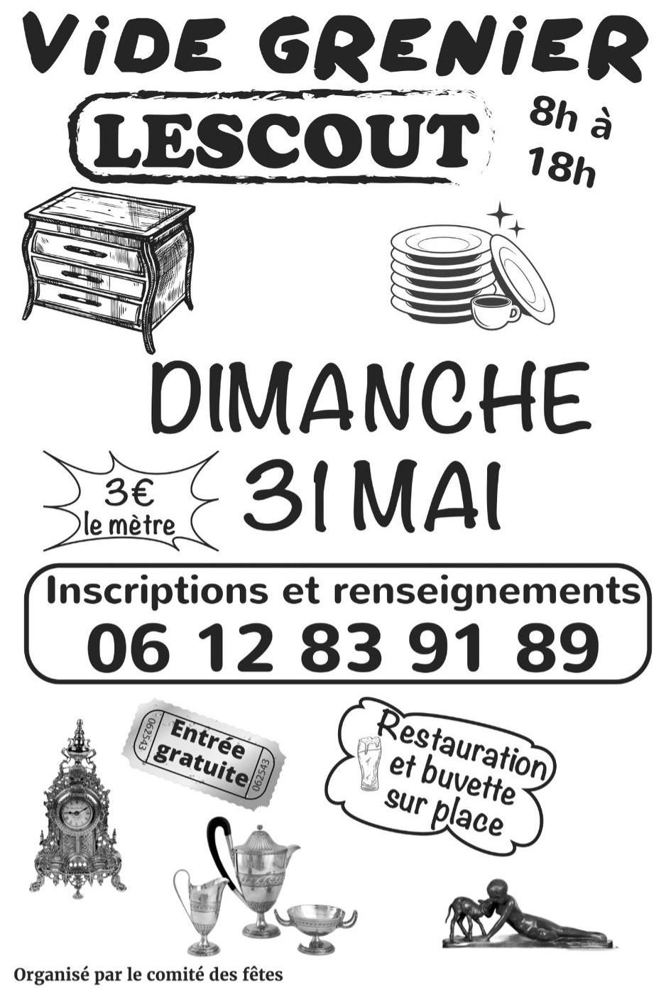 31/05, VIDE-GRENIER à LESCOUT (81110)