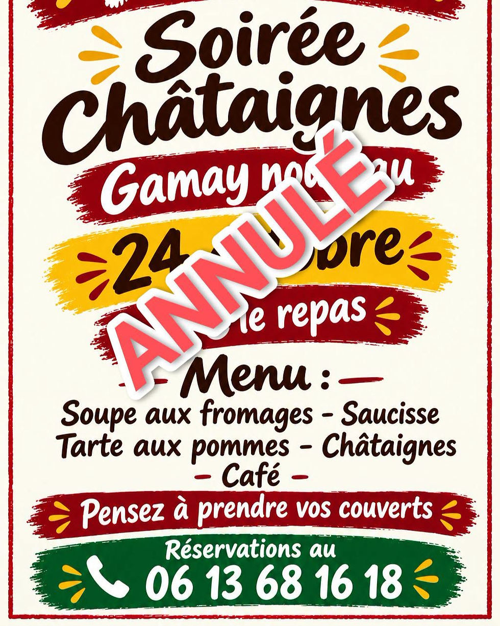 24/10, SOIREE CHATAIGNES à TECOU (81600)