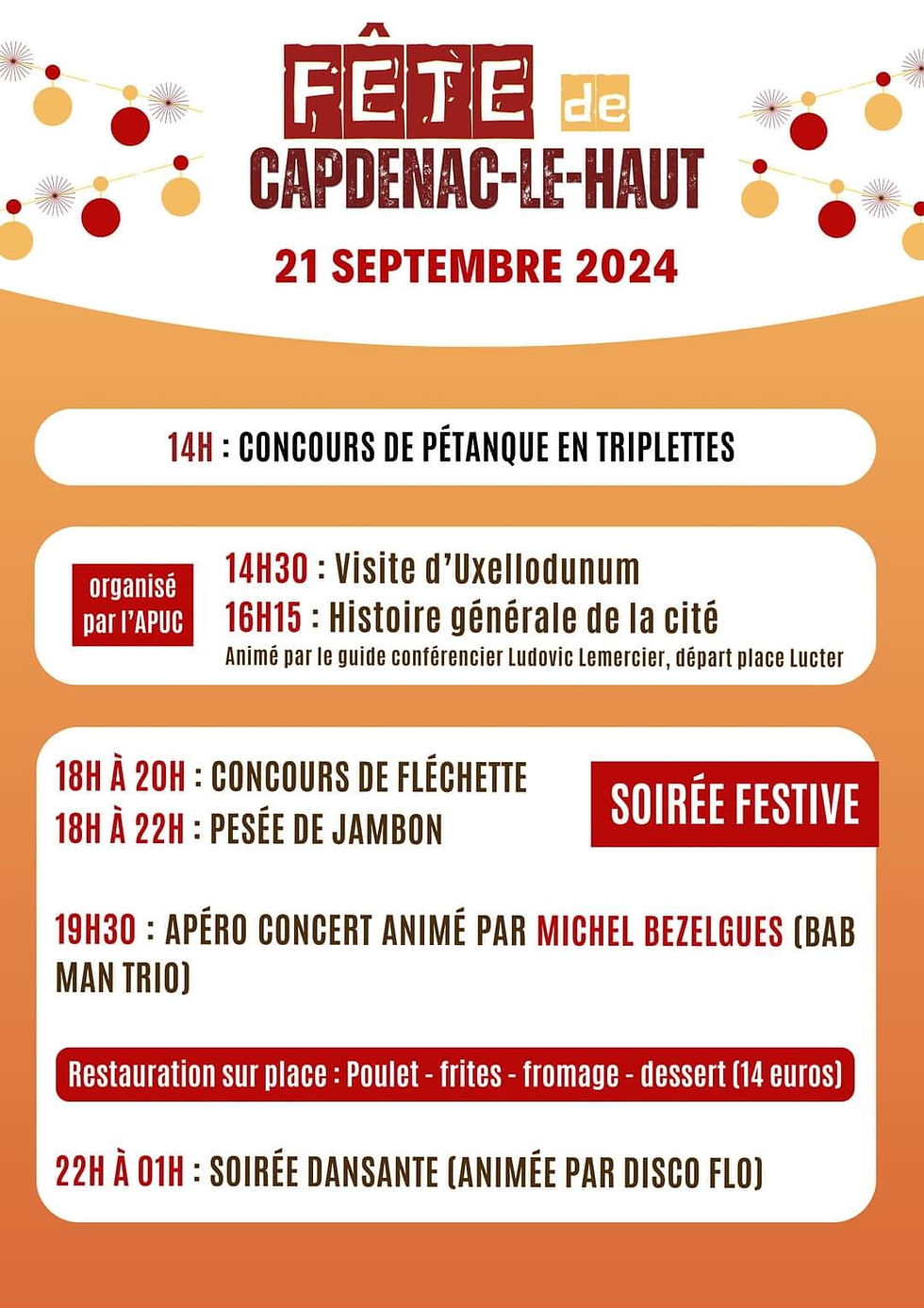 21/09, FETE de CAPDENAC-le-HAUT (12700)