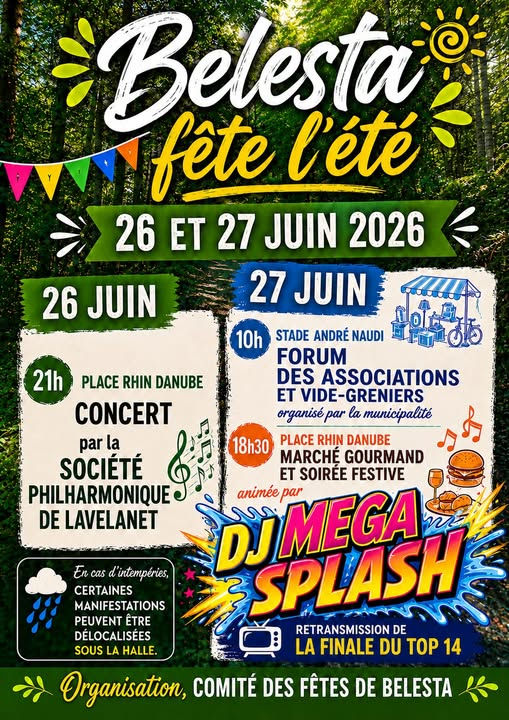 26 & 27/06, FETE de l'ETE à BELESTA (09300)