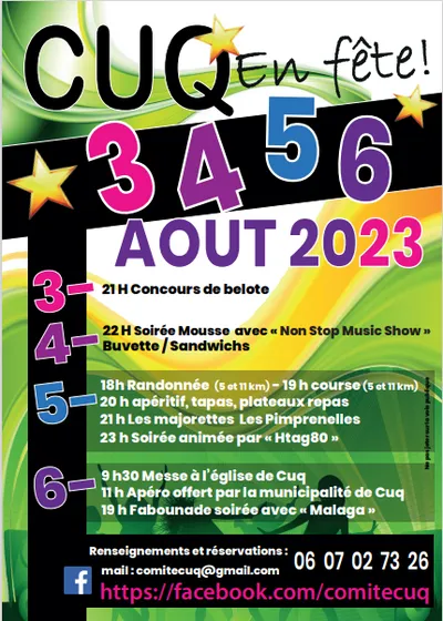 3 au 6/08 CUQ LES VIELMUR (81570) en fête