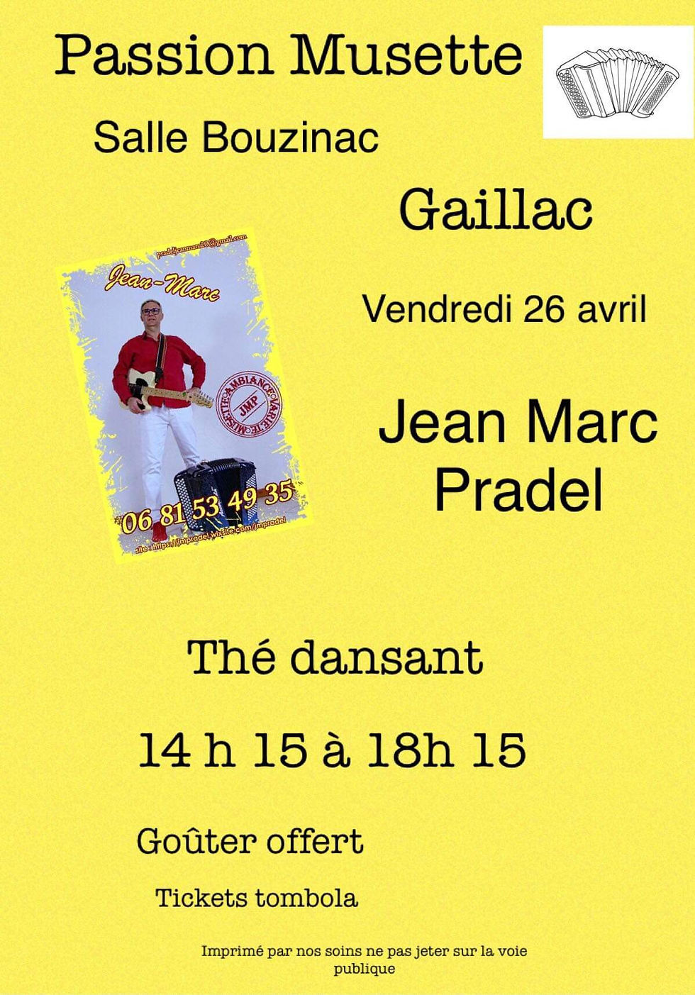 26/04, THE DANSANT à GAILLAC (81600)