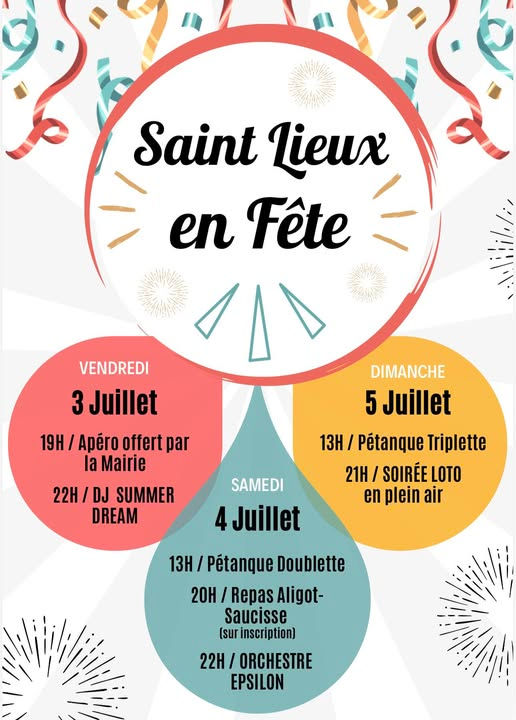 3 au 5/07, FETE à ST LIEUX LES LAVAUR (81500)