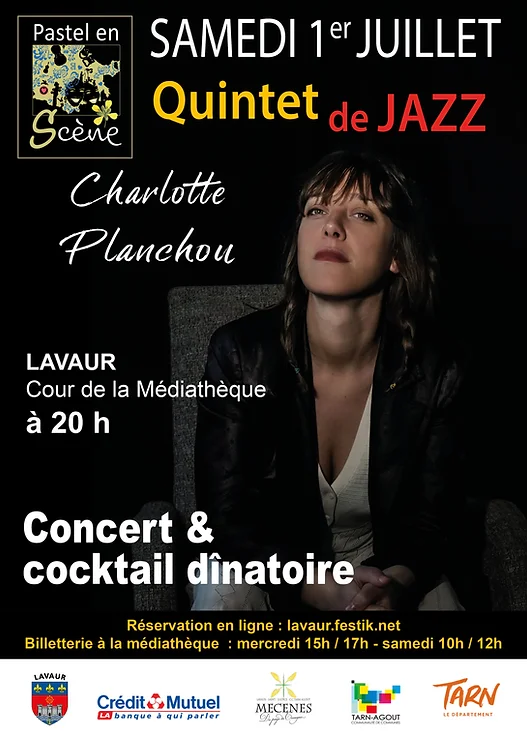 1/07 à LAVAUR (81500) : SOIRÉE JAZZ - CONCERT ET COCKTAIL DINATOIRE