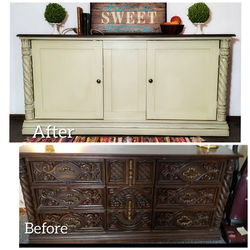 Ugly dresser made into console