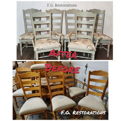 Refinished 6 chairs