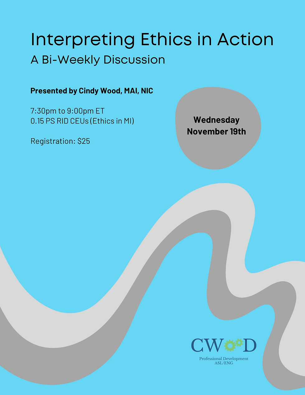 Interpreting Ethics in Action: A Bi-Weekly Discussion