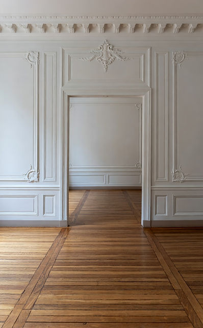 Ponçage et vitrification du parquet Séjour, salle a manger