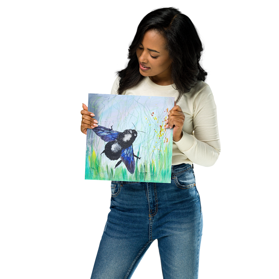 Miniaturbild: Violette Zimmermannsbiene - Kunstdruck