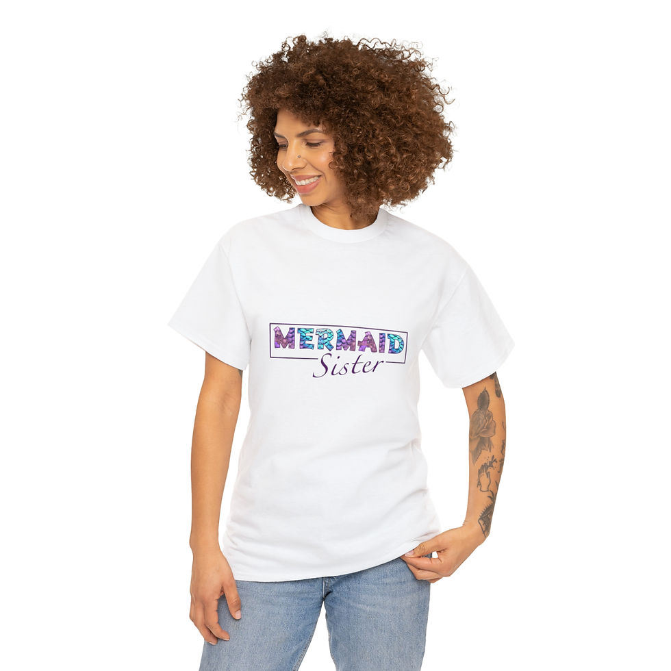 Mermaid sister t-shirt in white