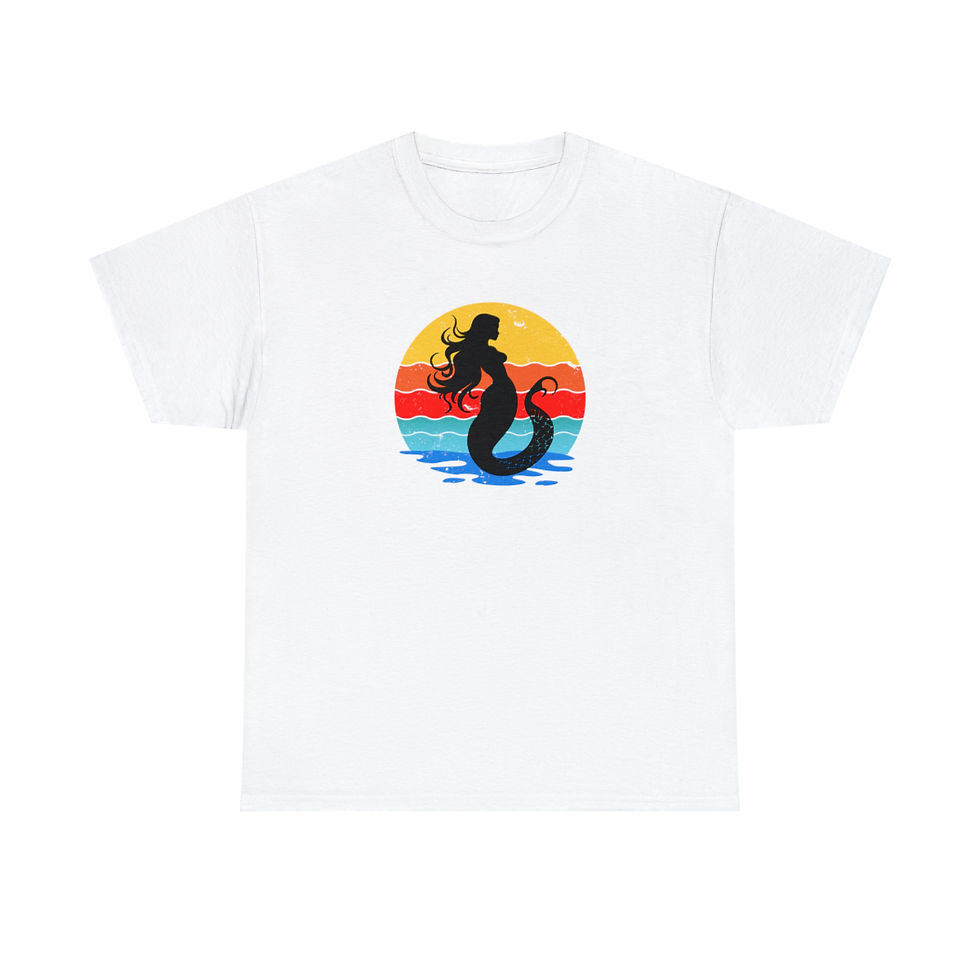 Adult Mermaid Silhouette Shirt in white