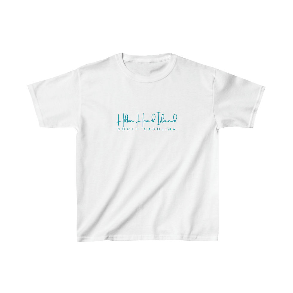 Youth Hilton Head Island t shirt in white