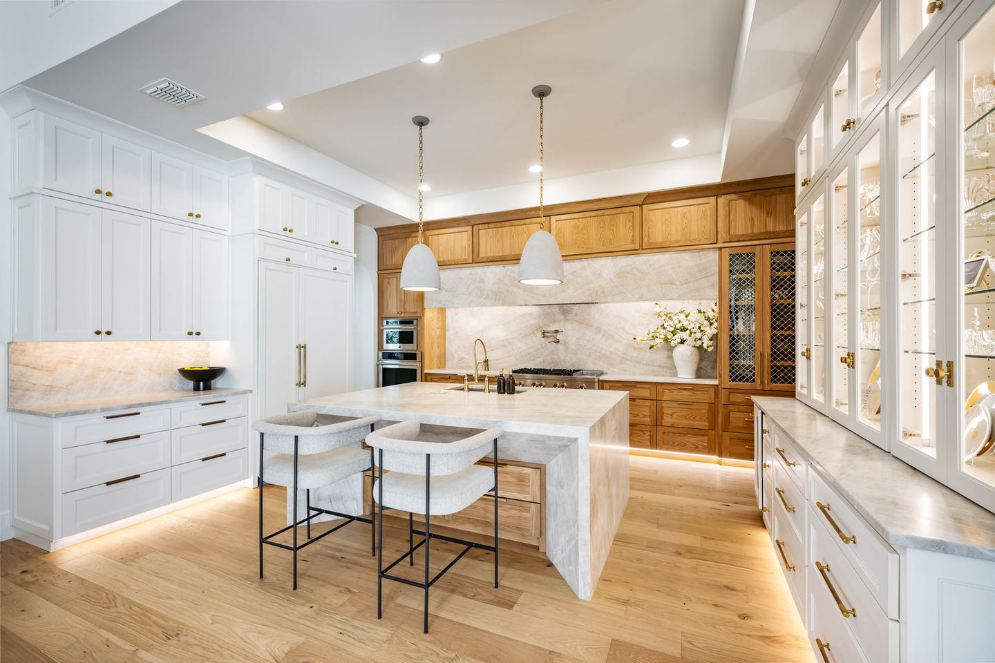 taj mahal quartzite countertops and island