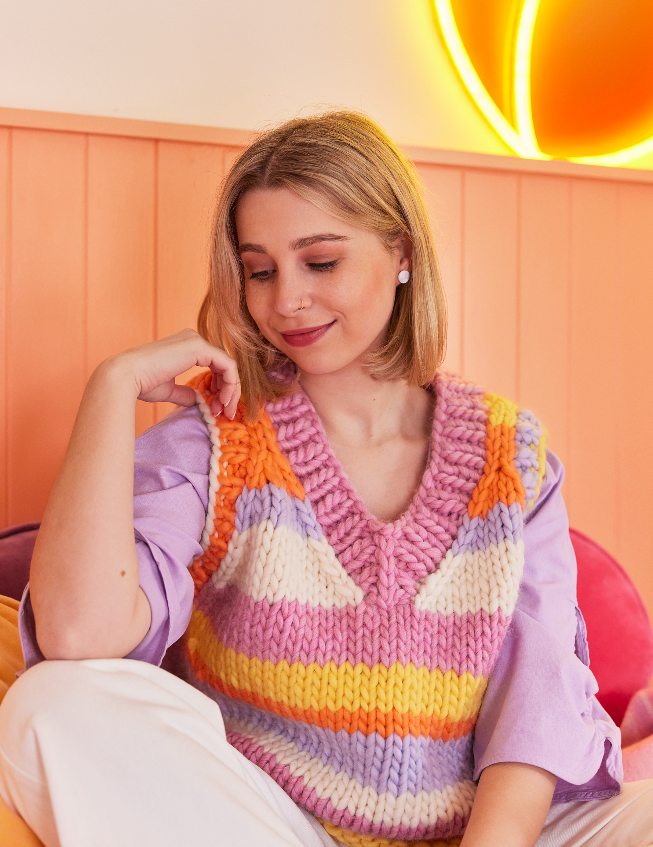 V-Stripy Vest Pattern