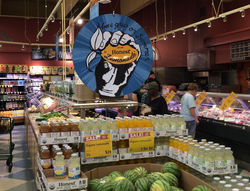 honest lemonade display.