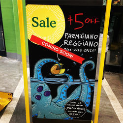 parm "kraken" promotional chalk art.