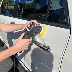 small rupes polisher for buffing curved body lines