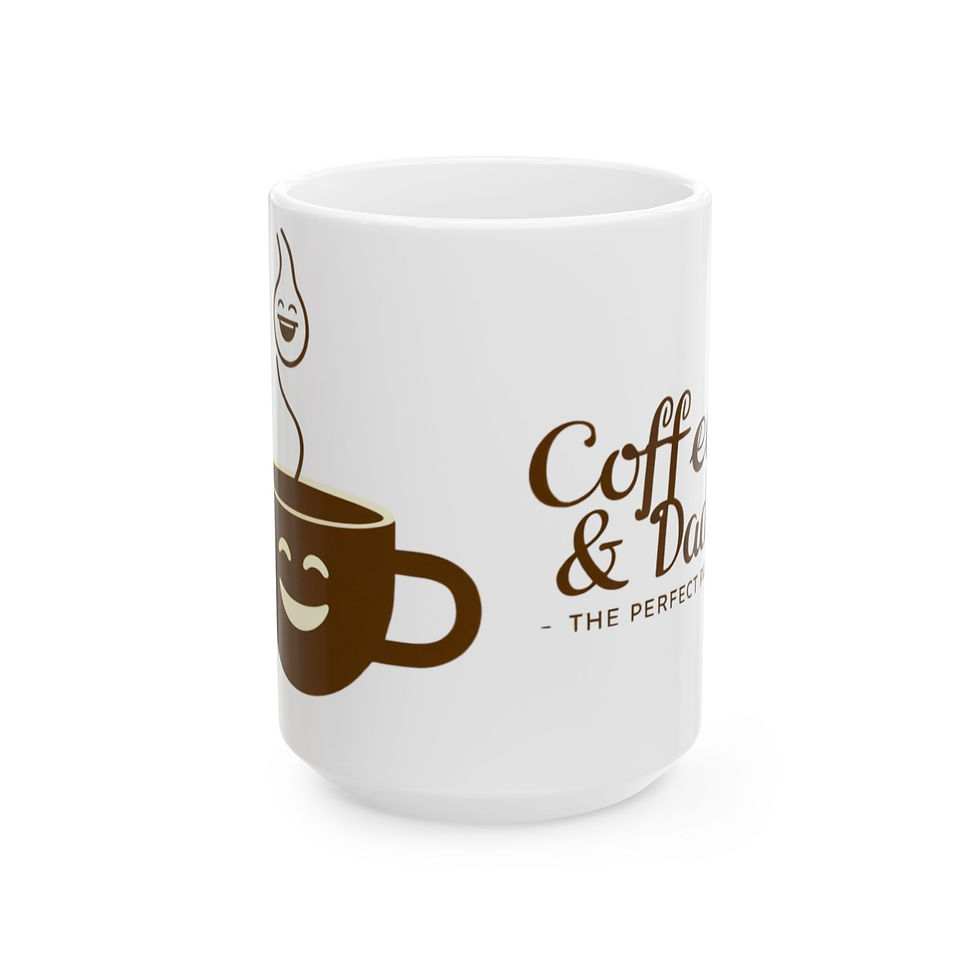 Thumbnail: Coffee & Dad Ceramic Mug - The Perfect Gift for Father's Day, 11oz & 15oz