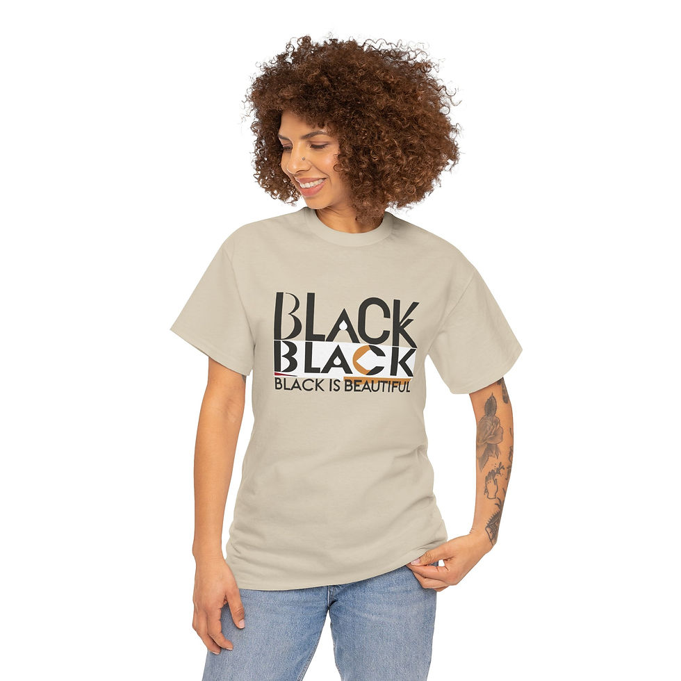 Thumbnail: Unisex Heavy Cotton Tee - Black is Beautiful, Graphic Tee, Casual Wear