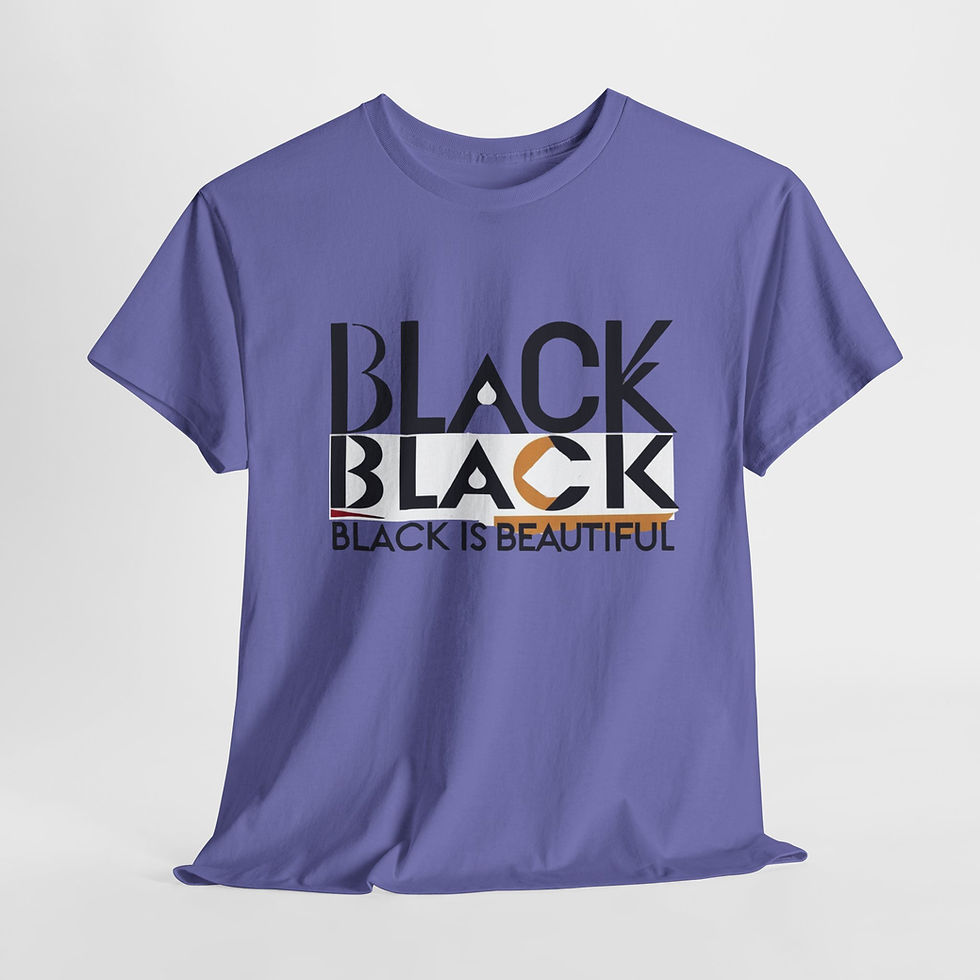 Thumbnail: Unisex Heavy Cotton Tee - Black is Beautiful, Graphic Tee, Casual Wear