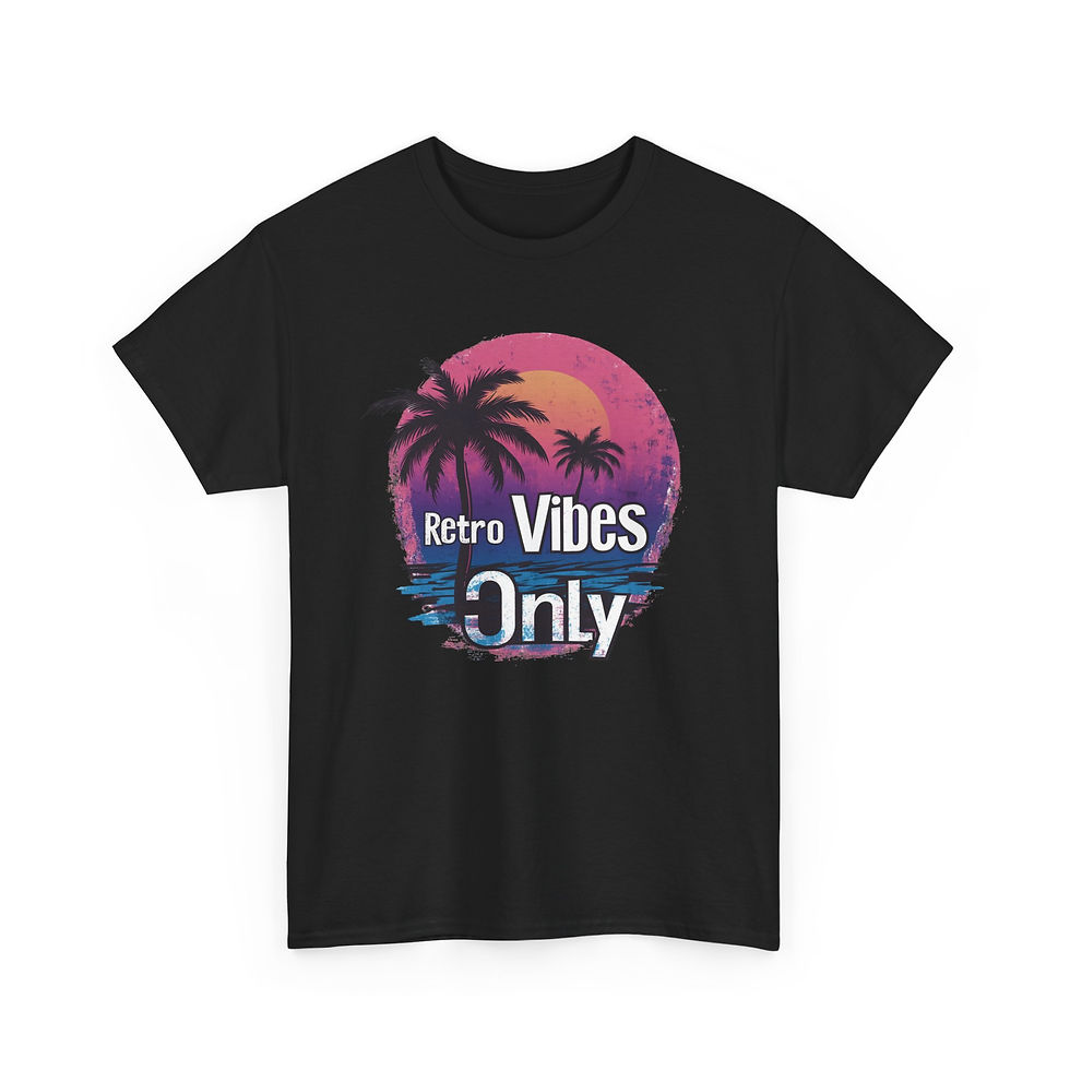 Thumbnail: Retro Vibes Only Unisex Heavy Cotton Tee