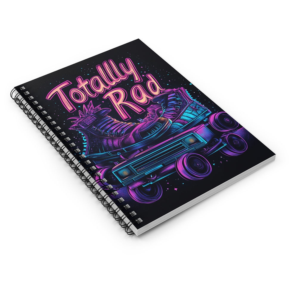Thumbnail: Spiral Notebook - Groovy Stationery for Retro Roller Skating Lovers