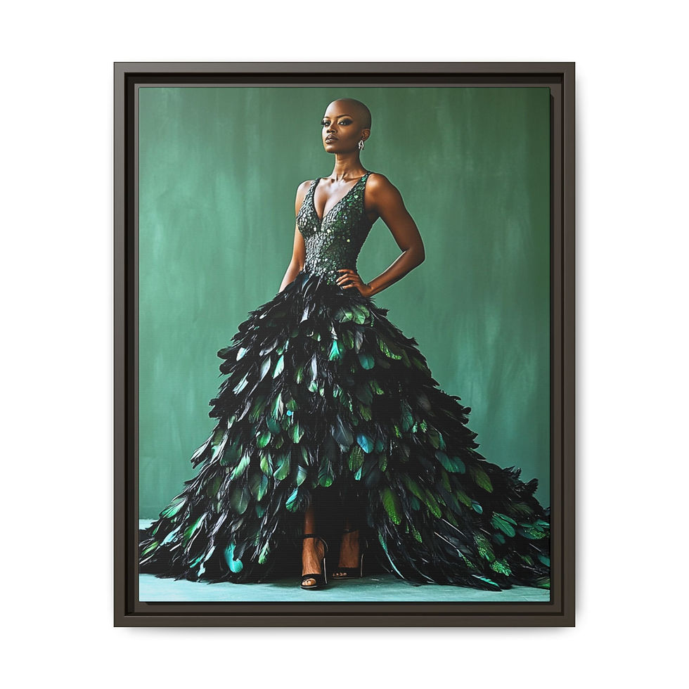 Thumbnail: Framed Matte Canvas-"Aziza"