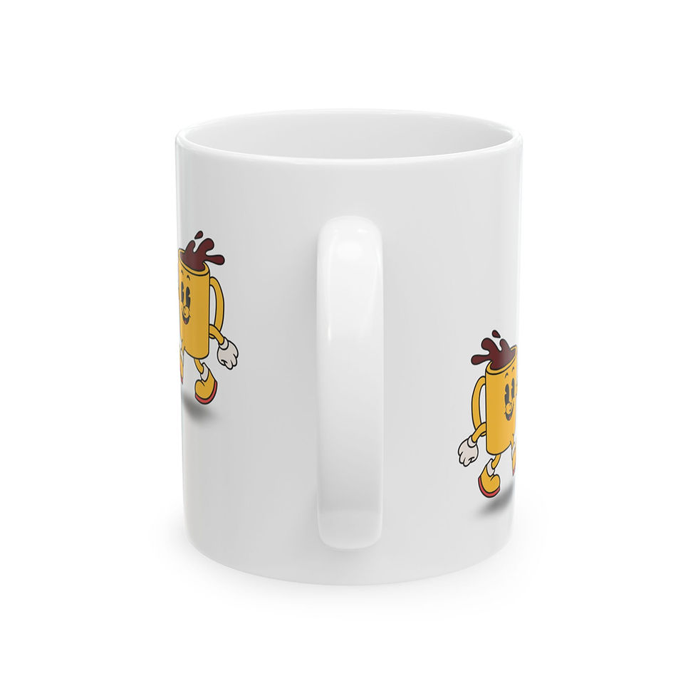 Thumbnail: Happy Coffee Ceramic Mug - Fun & Whimsical Drinkware for Coffee Lovers