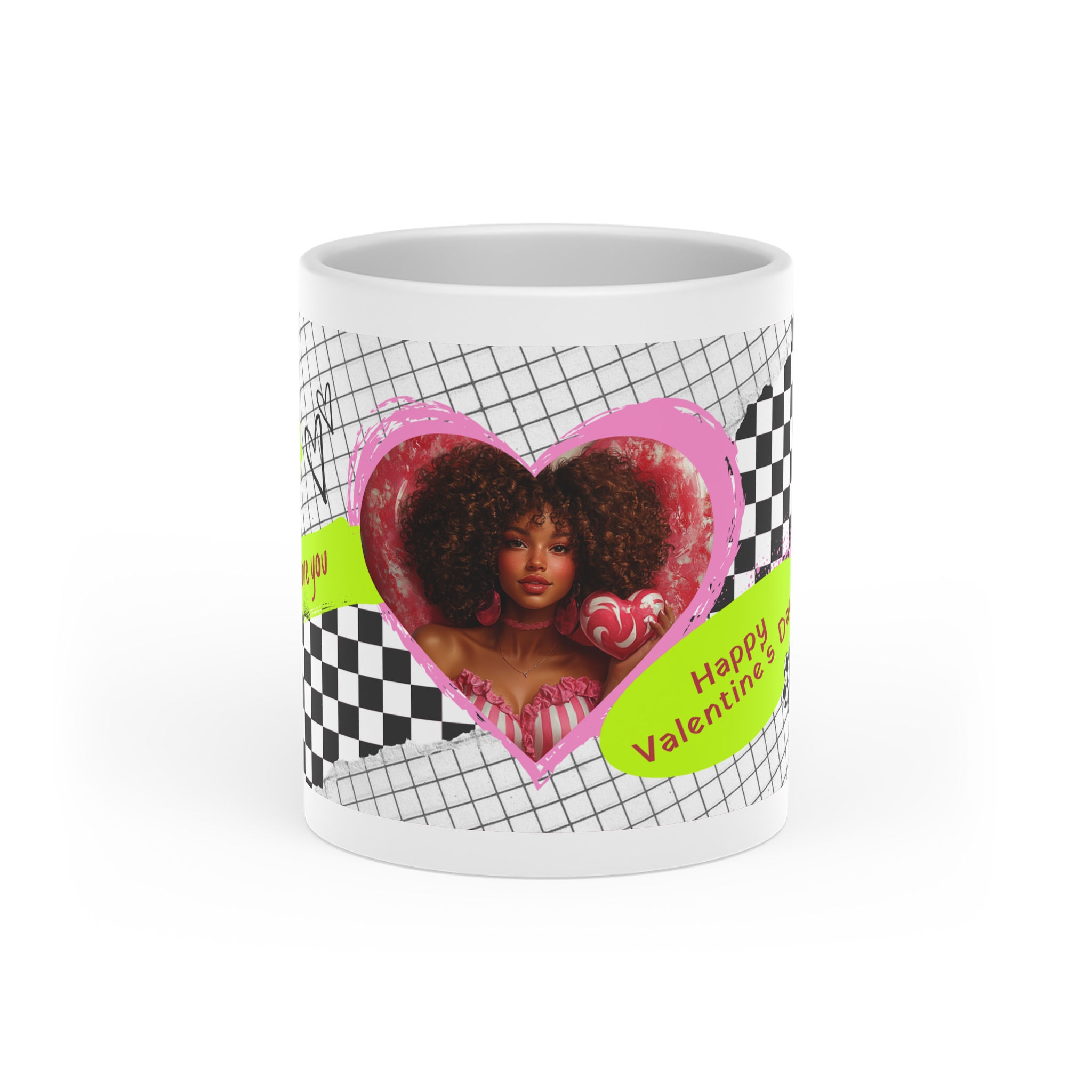Mug - Fun & Cute Heart-Shaped Design