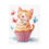 Thumbnail: Cute Cat Cupcake Vertical Poster, Kitten Art Print, Whimsical Wall Art