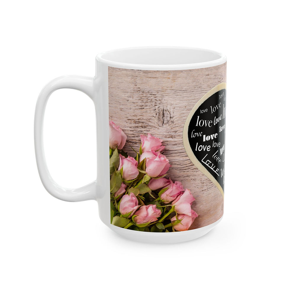 Thumbnail: Happy Mother's Day Floral Ceramic Mug - Love Design (11oz & 15oz)