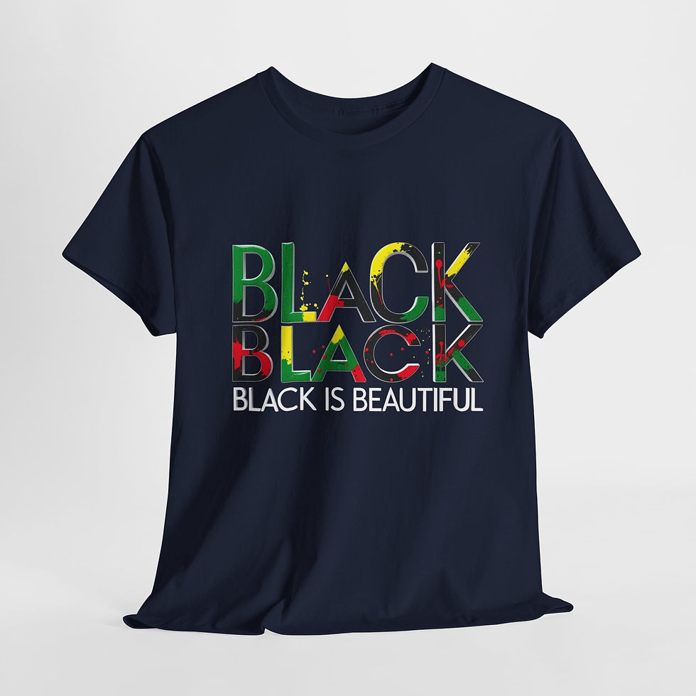Thumbnail: Black Is Beautiful Graphic Tee | Unisex Cotton T-Shirt for Everyday Wear