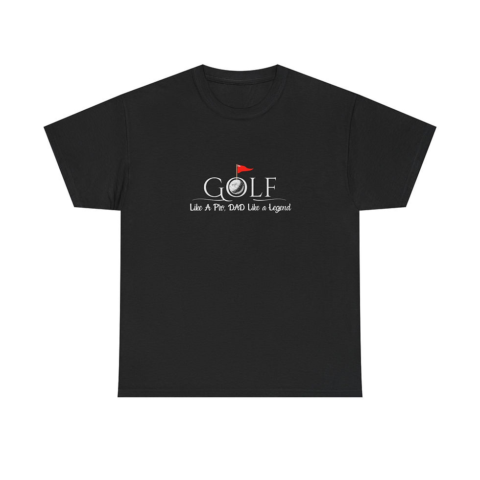 Thumbnail: 'Golf Like A Pro" Unisex Heavy Cotton Tee - Perfect Gift for Father's Day