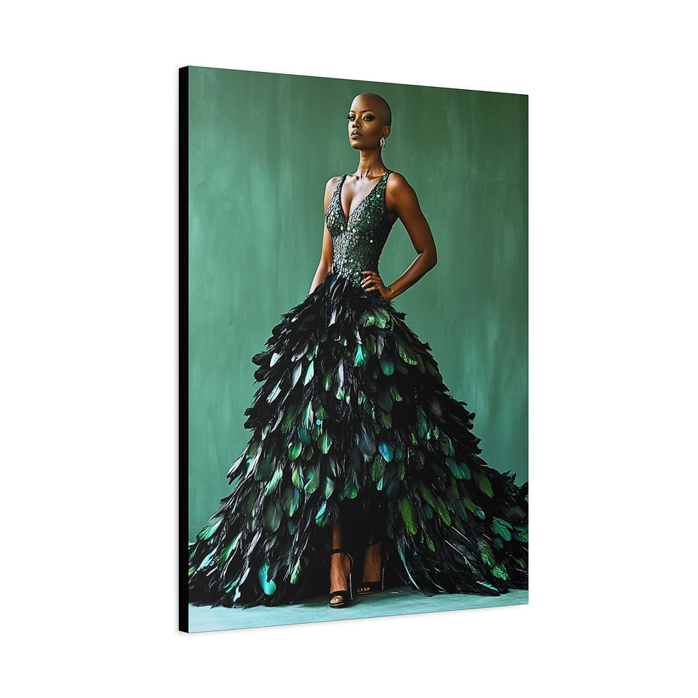 Thumbnail: Canvas Print 'Aziza' - Powerful, Precious, Mighty