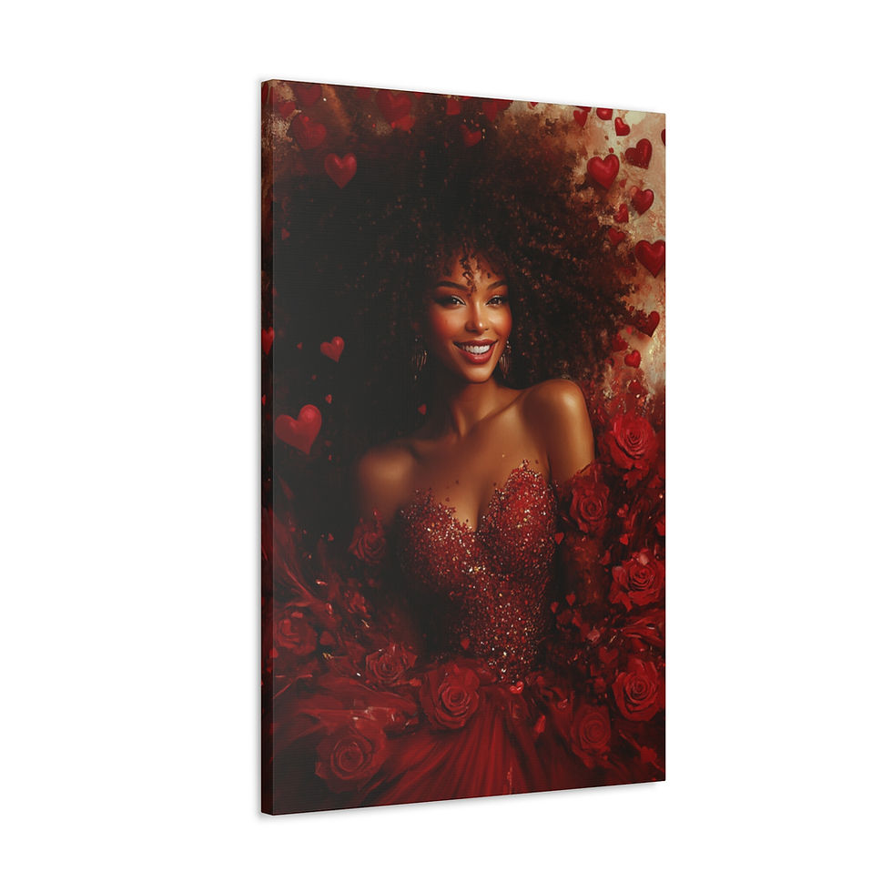 Thumbnail: Canvas Gallery Wraps - Glamour Hearts and Roses
