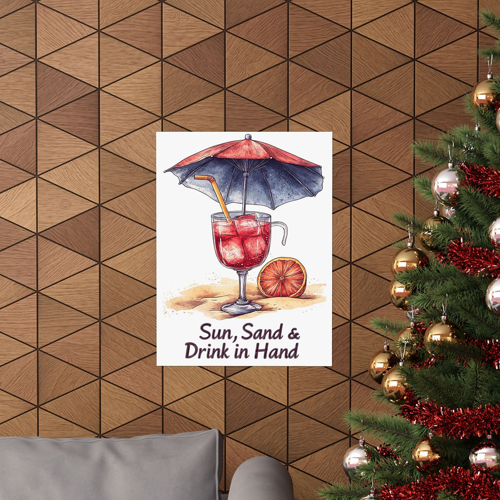 Thumbnail: Beach Lover Vertical Posters,Ocean View Prints, Matte Poster Prints
