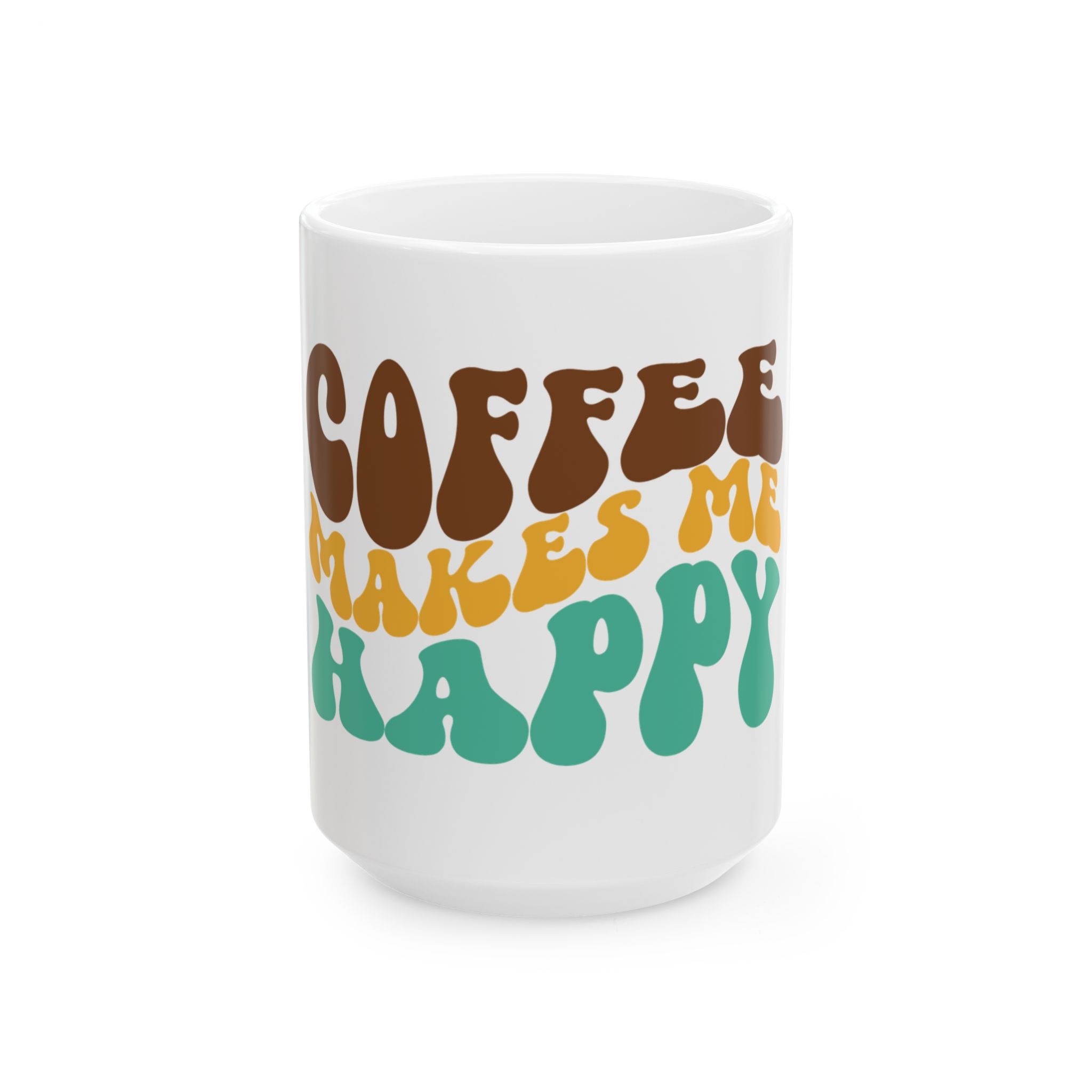Happy Coffee Ceramic Mug - Fun & Whimsical Drinkware for Coffee Lovers
