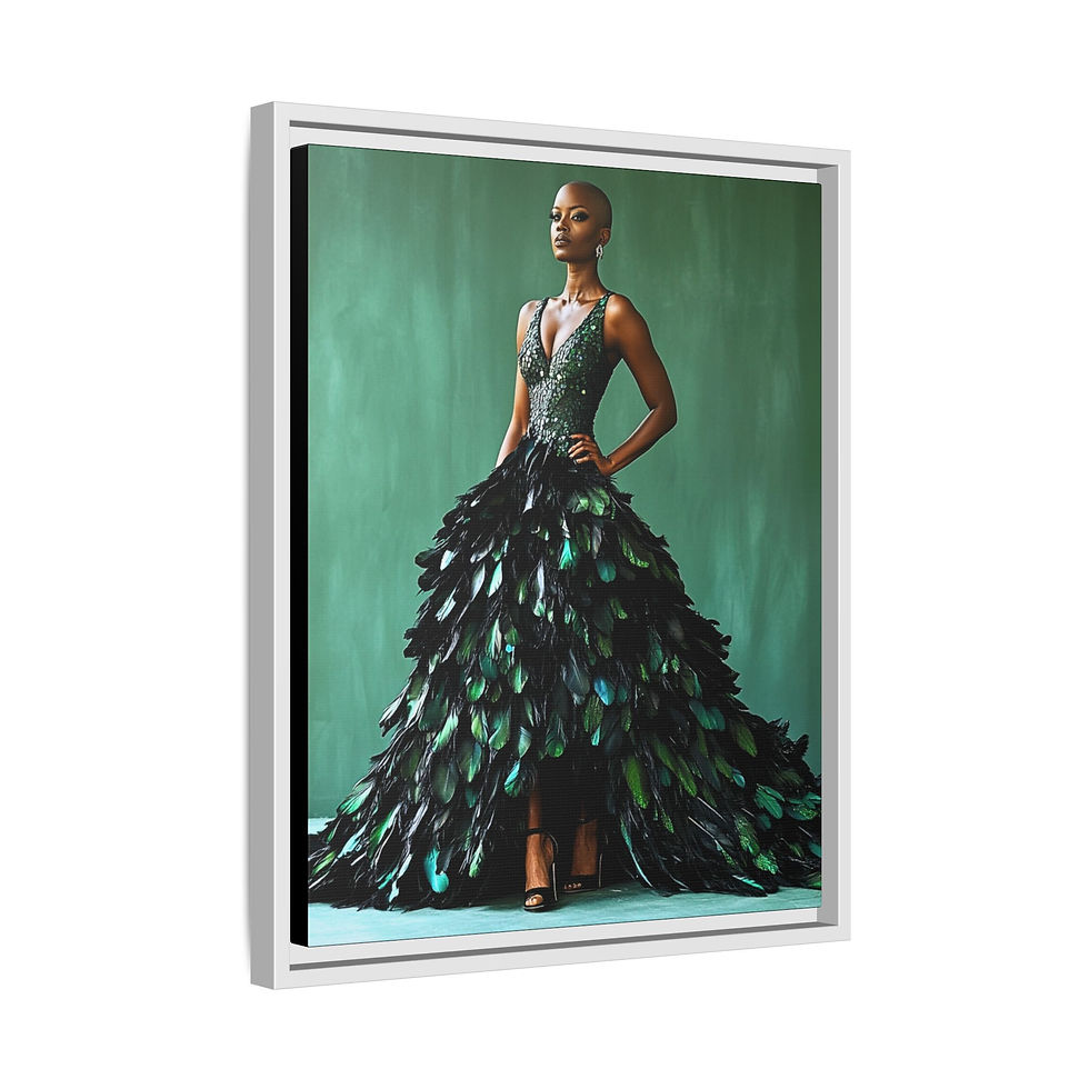 Thumbnail: Framed Matte Canvas-"Aziza"