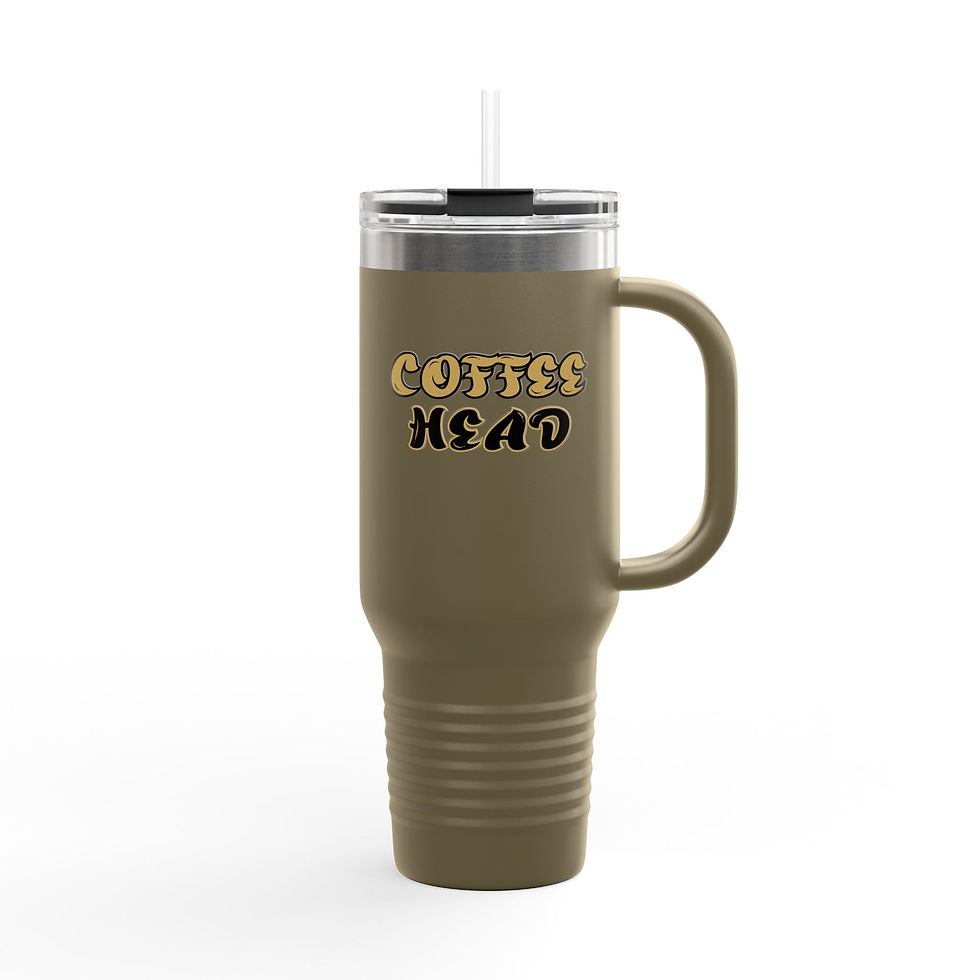 Thumbnail: Coffee Head Insulated Travel Mug - 40oz, Perfect for Coffee Lovers