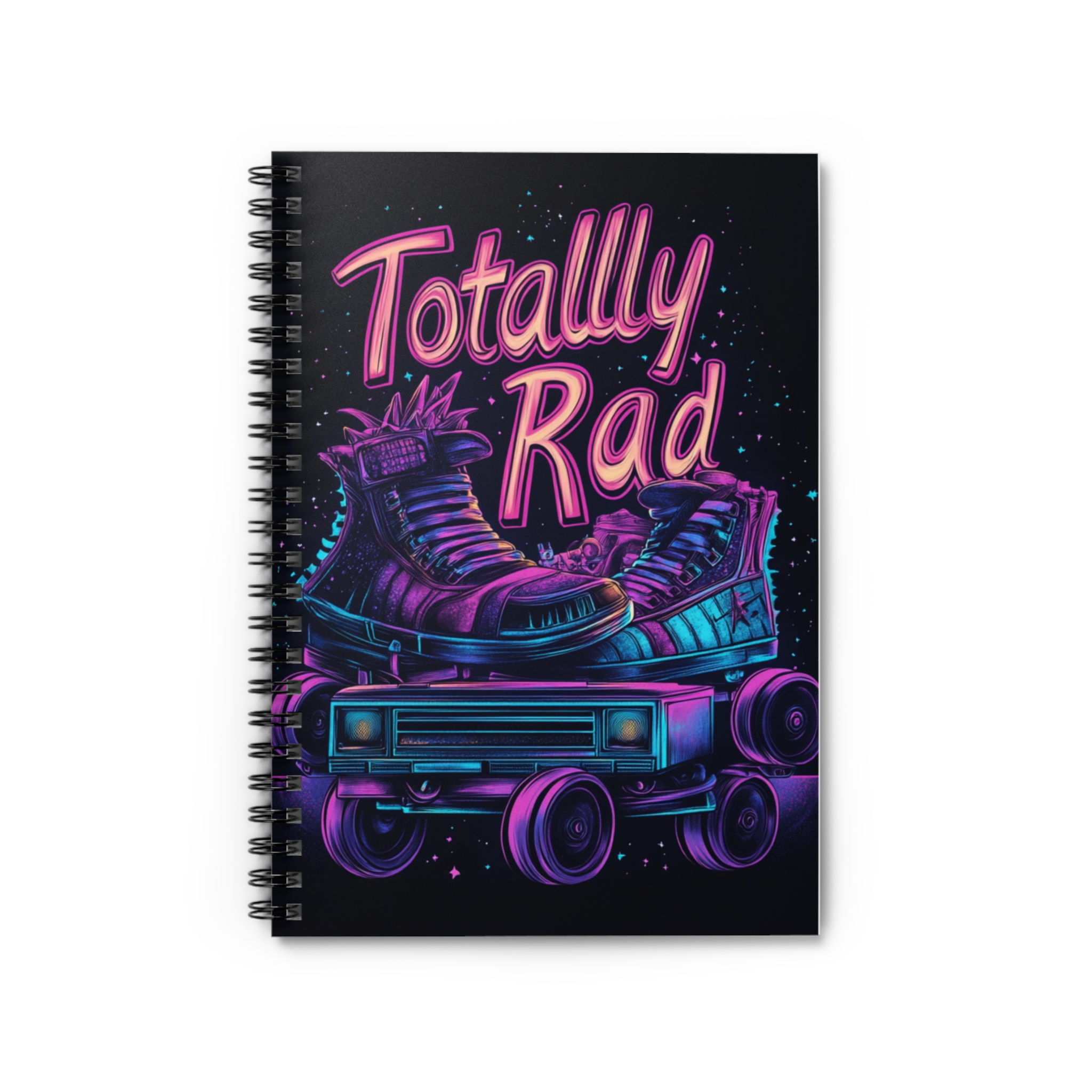Spiral Notebook - Groovy Stationery for Retro Roller Skating Lovers