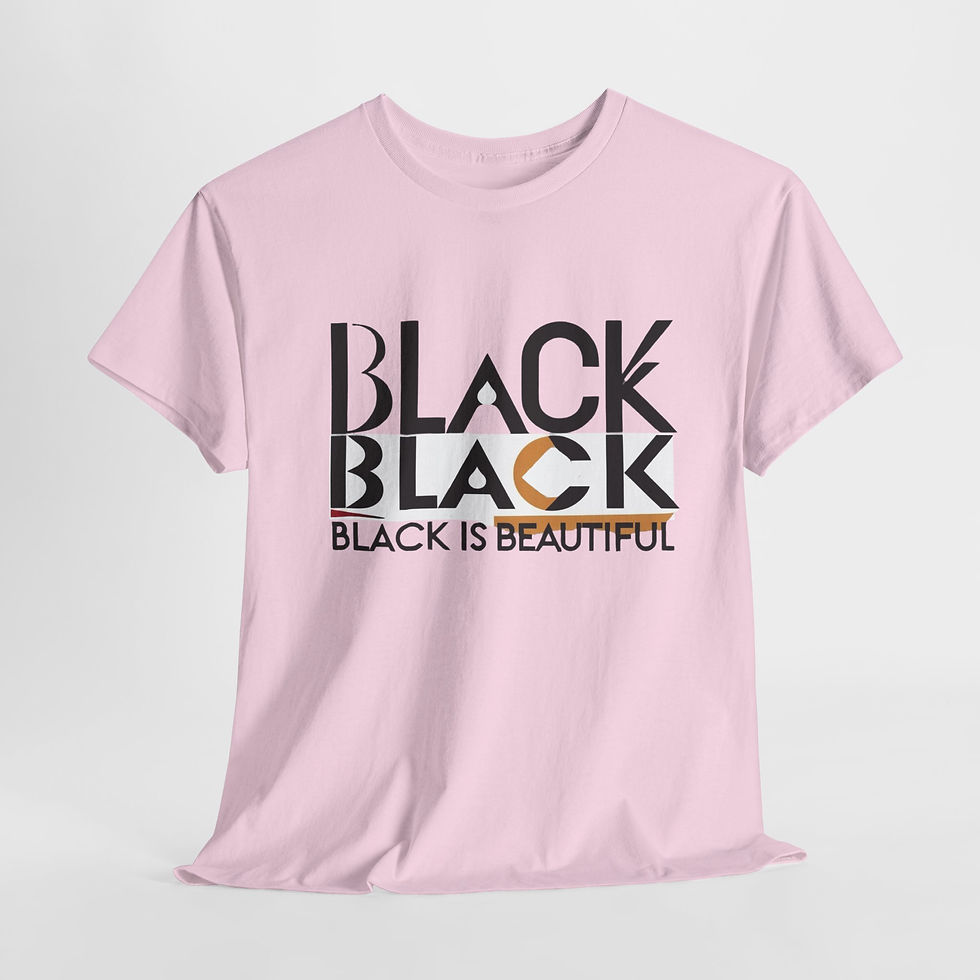 Thumbnail: Unisex Heavy Cotton Tee - Black is Beautiful, Graphic Tee, Casual Wear