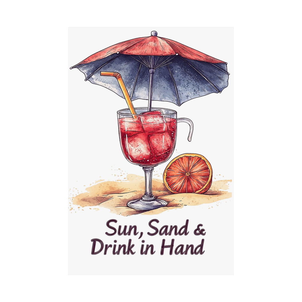 Thumbnail: Beach Lover Vertical Posters,Ocean View Prints, Matte Poster Prints