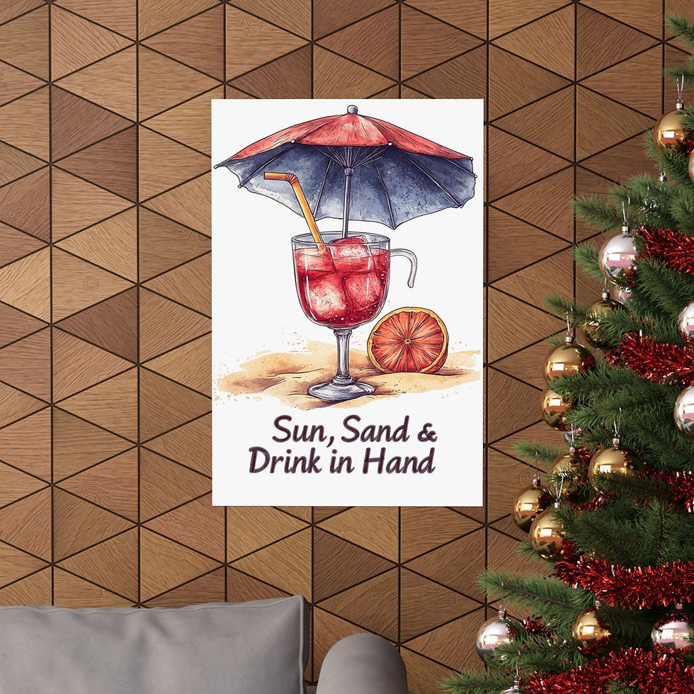 Thumbnail: Beach Lover Vertical Posters,Ocean View Prints, Matte Poster Prints