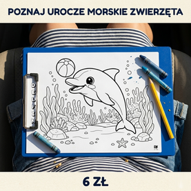 Zwierzęta Morskie - Kolorowanka chibi