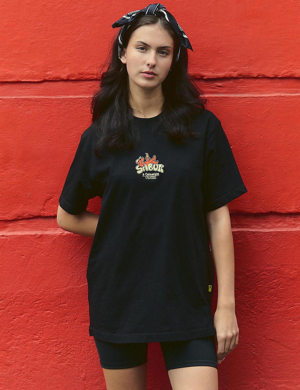Miniatura: Camiseta Regular Fit Sabor a Colombia negro unisex