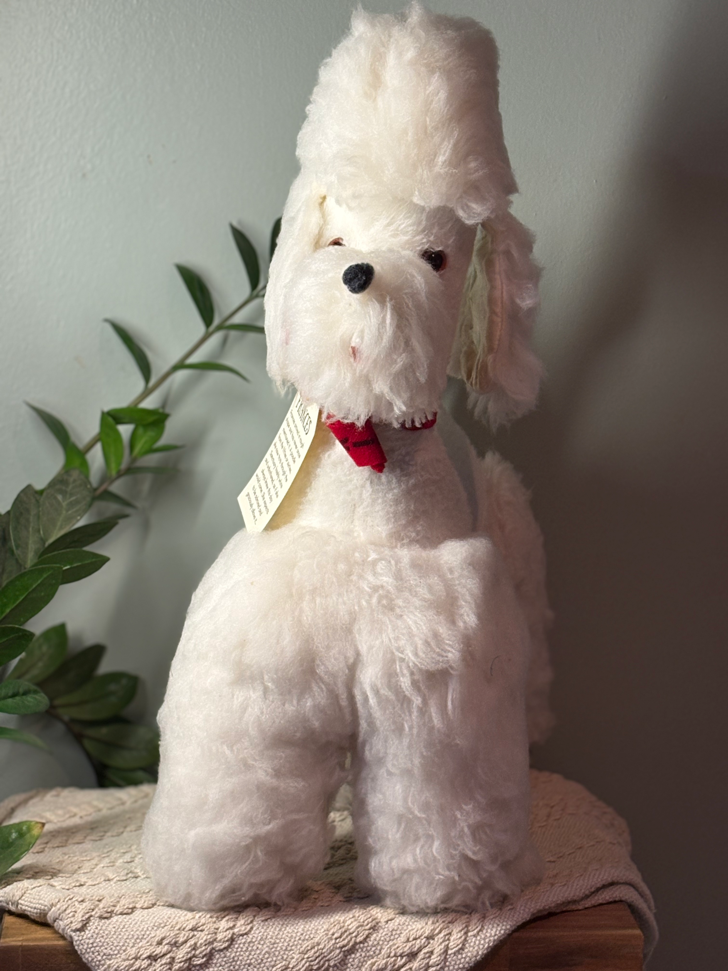 Frances-White poodle-restored vintage stuffed animal