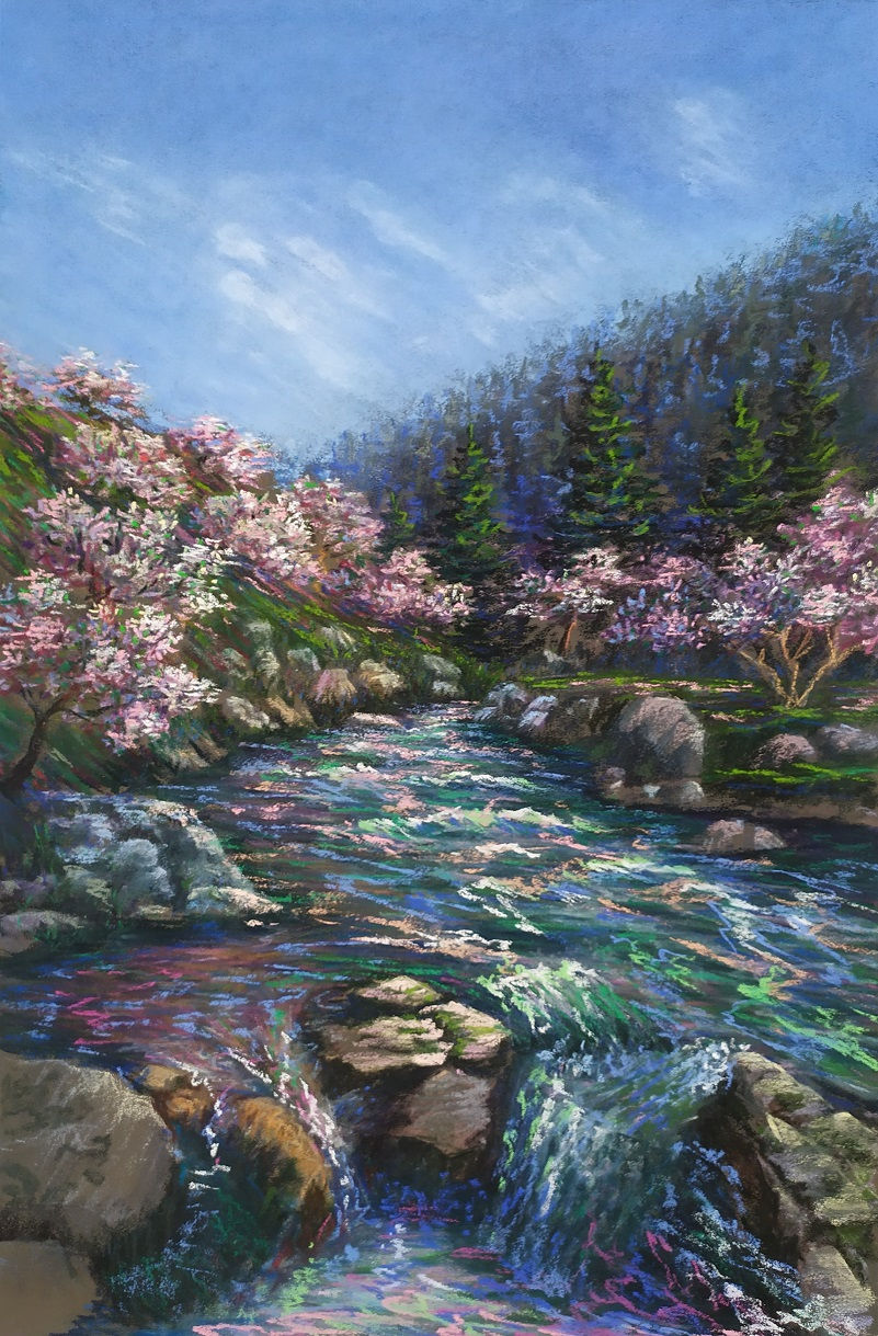 Secrets of a Forest fairy tale 58x42 pastel