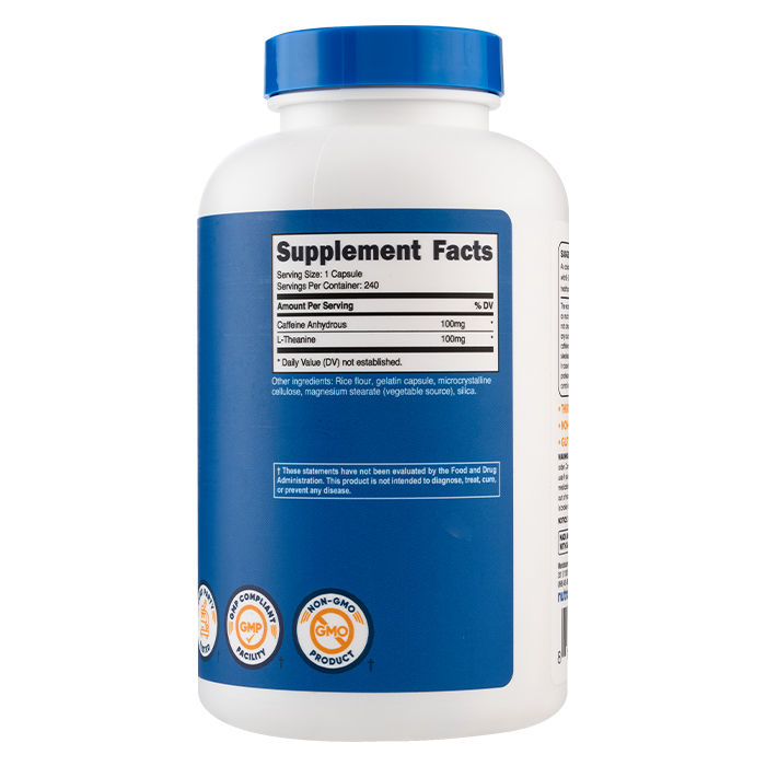 Miniatura: Cafeína con L - Teanina Nutricost Perú