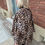 Thumbnail: Cozy Reflective Poncho - Animal Print W/Black Collar